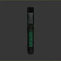 Green Steam Locomotive with Red Wheels Black Coal Tender and Number 2