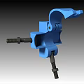 Blue Heavy Duty Pipe Clamp Hardware Tools With Steel Bolts For Secure Grip