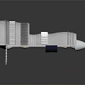 Detailed Industrial Equipment with Gears Blades and Conical Tip in Cross Sectional View