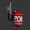 Worker Operating Red OLO Sprayer Equipment For Plant Treatment Task