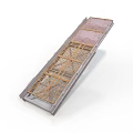 Heavy Duty Metal Frame Loading Ramp With Grid Structure And Wooden Plank Surface