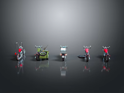 Motorcycle two-wheeled motorcycle off-road motorcycle road race motorcycle motor vehicle transport 3d model