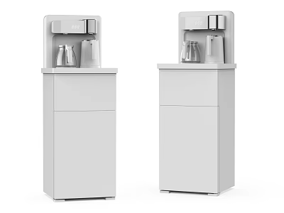 Two White Floor Standing Water Dispensers For Modern Home Daily Use 3d model