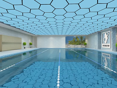 modern swimming pool 3d model