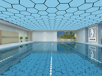 modern swimming pool 3d model