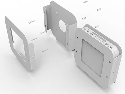 Wrought Iron Furniture Frame Components With Mounting Screws And Hardware Parts 3d model