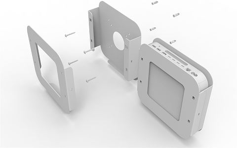 Modern bracket Apple computer host fixing frame 3d model