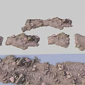 Natural Stone Materials Display On Round And Rectangular Boards With Various Samples