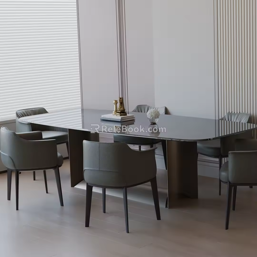 Modern table combination 3d model