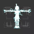 Spooky Skeleton Game Movie Character With Outstretched Arms Red Heart And Green Orange Hat
