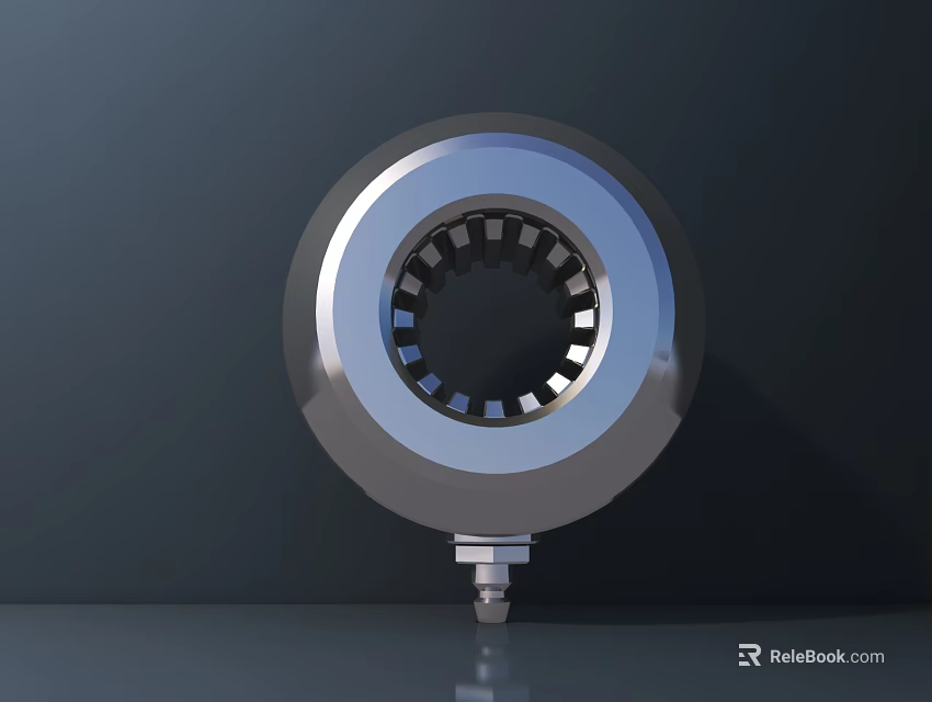Smart Machine Metal Circular Component Featuring Gear Structure And Bolt Fastening 3d model 