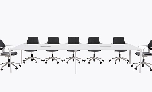 Modern Conference Table and Chair Conference Table and Chair Combination 3d model