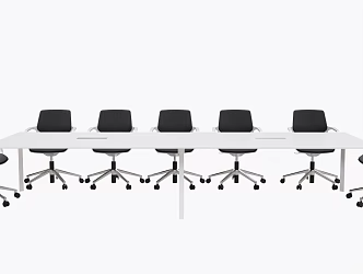 Modern Conference Table and Chair Conference Table and Chair Combination 3d model
