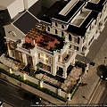 Luxurious Villa Garden Landscape Design With Courtyard Green Plants And Roof Terrace Lighting