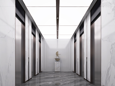 modern elevator hall model