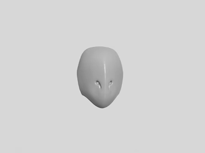 Game Film Character Head Model Featuring Minimalist 3D Design And Smooth Surface 3d model