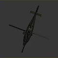 Detailed Scale Military Helicopter Model With Green Exterior And Main Rotors