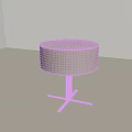 Sleek Modern Side Table With Round Top And Cross Base Design