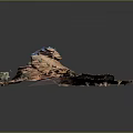 Wood And Stone Landscape Model Featuring Natural Texture And Detailed Plant Elements