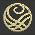 Elegant Golden Circular Hollow Design Furniture Decorative Ornament With Intricate Patterns