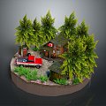 Cartoon Landscape Animation Landscape Landscape Landscape Landscape Rural Landscape Painting Outdoor Landscape Rural Landscape 3d model