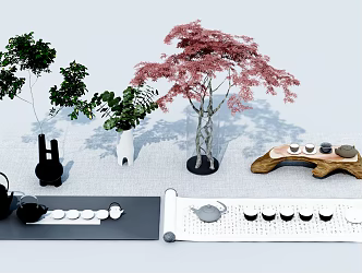New Chinese Tea Set 3d model