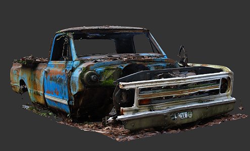 Chevrolet pickup wreckage 3d model