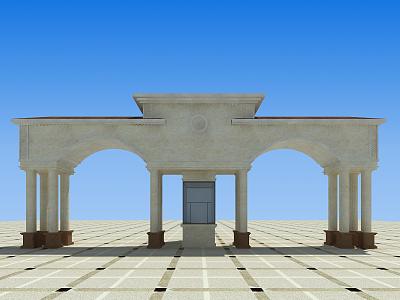 European-style gate 3d model