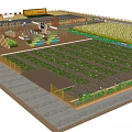 Garden Landscape Design With Neat Green Plants Pathways And Open Area