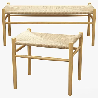 Modern stool Finland FDB Mobler j83 jakkara tammi 3d model
