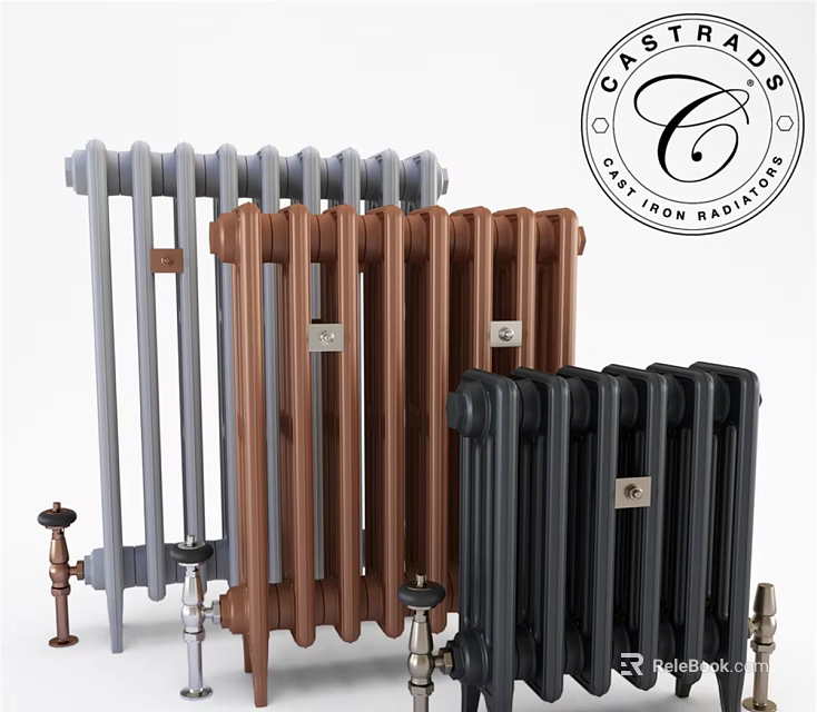 Custom Radiators in Various Colors and Classic Designs for Home Heating 3d model 
