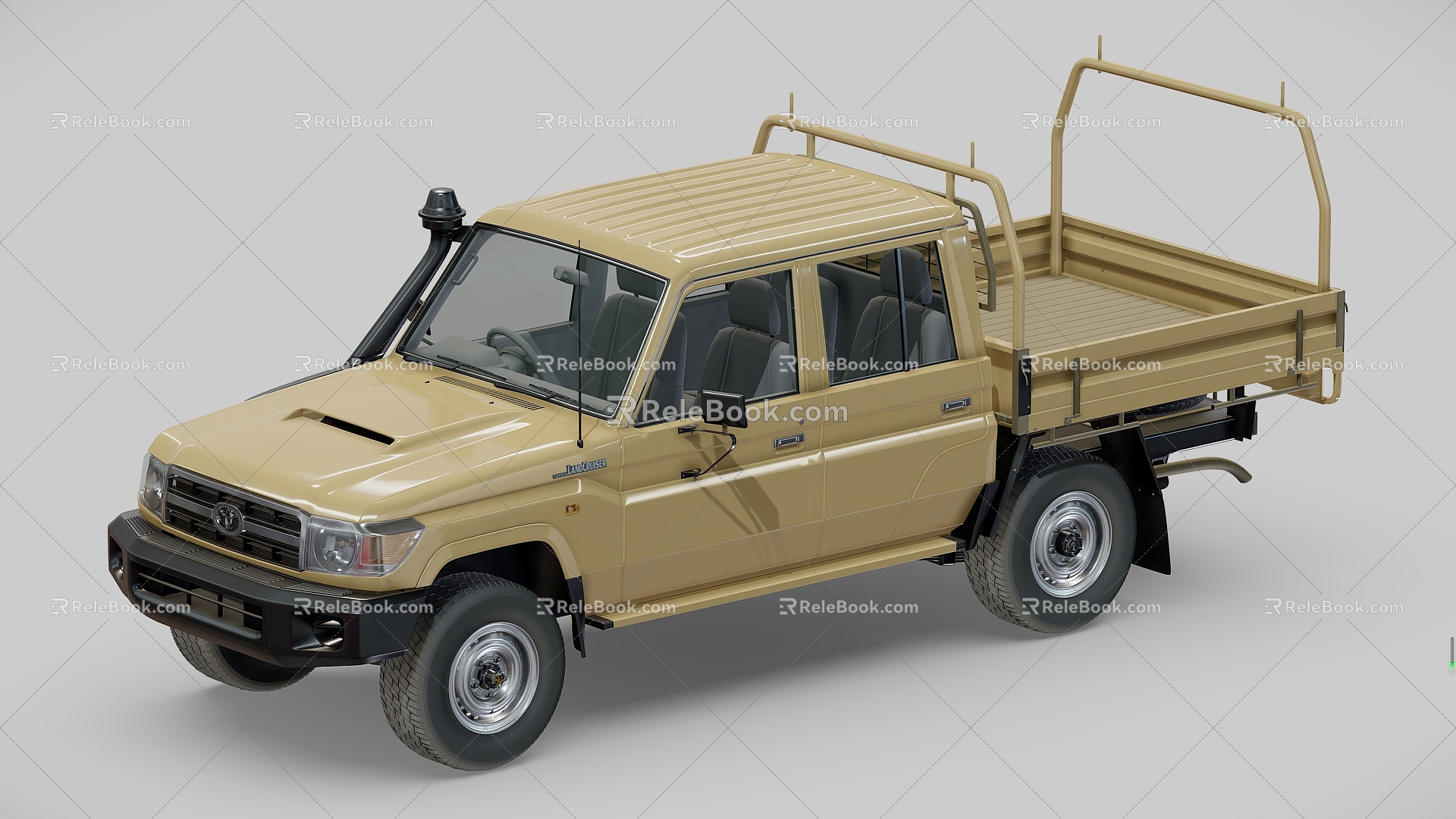 Toyota Land Cruiser Pickup Truck Off-Road Vehicle 3d model