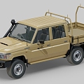 Toyota Land Cruiser Pickup Truck Off-Road Vehicle 3d model