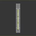 Green and Yellow Electric Train with Multiple Carriages on Railway Track and Overhead Catenary System