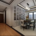 Living Dining Room Interior Design With Sofa Throw Pillows Coffee Table Dining Set Wooden Flooring