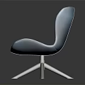 Blue Tufted Fabric Leisure Chair With Modern Design Comfortable Seat And Wooden Legs