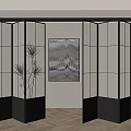 modern folding door 3d model