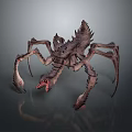 Fierce Spider Like Monster Character With Spiked Body And Long Sharp Legs For Game Movie