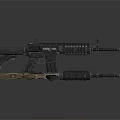Tactical Assault Rifles With Black And Brown Finish And Tactical Rail Systems