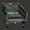 Green Military Tank Armored Vehicle With Tracked Structure And Top Equipment FL Marking Design