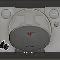 ANOS Retro Gaming Console With Circular Top Cover Colorful Logo And AV Ports