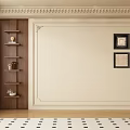 Middle ancient restaurant background wall 3d model