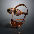 Steampunk Goggles With Leather Strap Brass Accents And Vintage Design Lenses