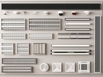 Grille lamp grille lamp air conditioner air outlet exhaust port aluminum gusset plate air outlet central air conditioner 3d model