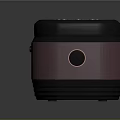 Modern Electric Rice Cooker With Digital Control Panel And Burgundy Finish