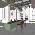 Modern Cosmetics Store Beauty Shop Display Cabinet Shelf Booth Container Store 3d model