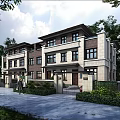 Modern Detached Villa Exterior With Stone Wood Facade Large Windows And Landscaping
