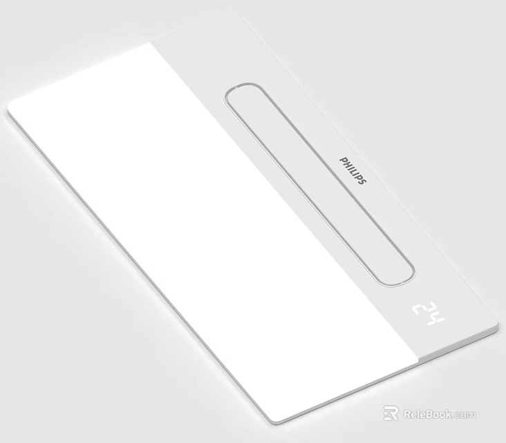 Philips White Rectangular Ceiling Light with 24W Power and Modern Design 3d model