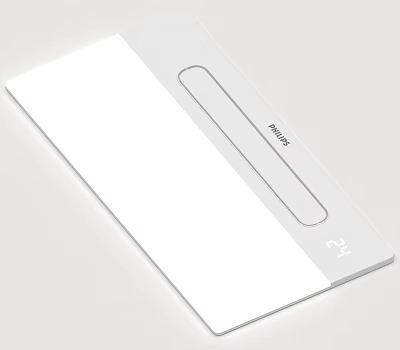 Philips White Rectangular Ceiling Light with 24W Power and Modern Design 3d model