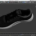 Reebok Black And White Mesh Sneakers With White Sole And Brand Logo